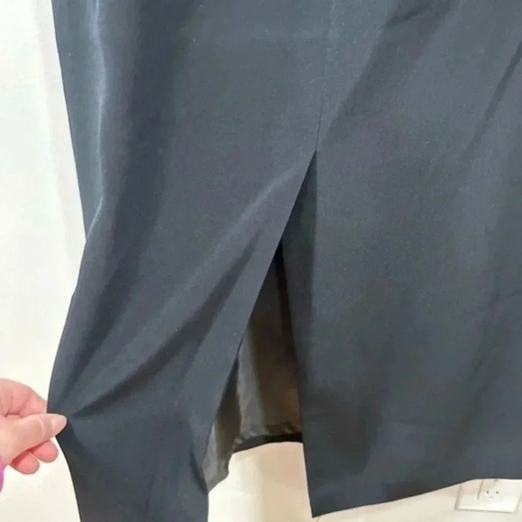 Talbots black straight midi skirt 8 - Picture 4 of 6